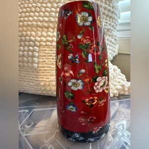 Johnny Was & Mela Artesians Red Floral Vase